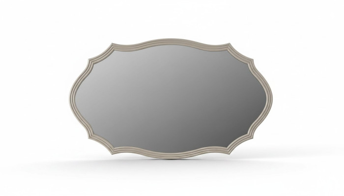 lustro ścienne Lustro Dekoracyjny Luksusowy Design Salon Beżowy 150x90 Drewno