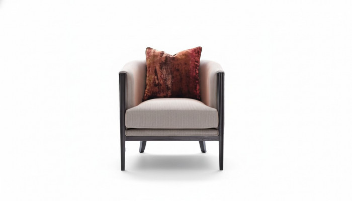 Fotel EarsFotel Material Szare miejsce siedzące CocktailFotel RelaxFotel Design