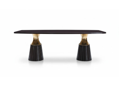 Stół do jadalni Stół obiadowy Tabela Czarny drewniany stół jadalnia design
