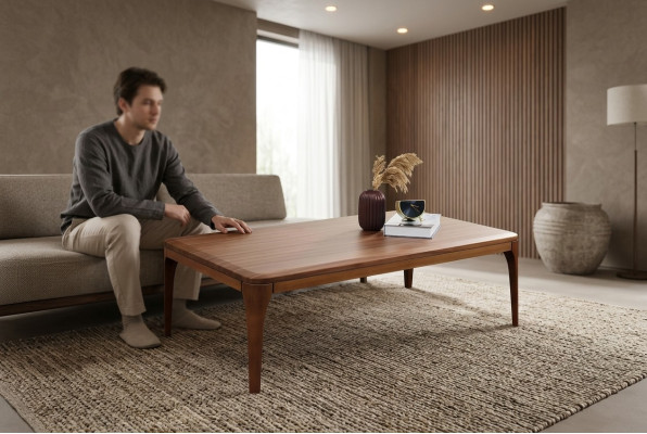 stolik kawowy stolik kawowy sofa stolik salon Stolik Drewno brązowy