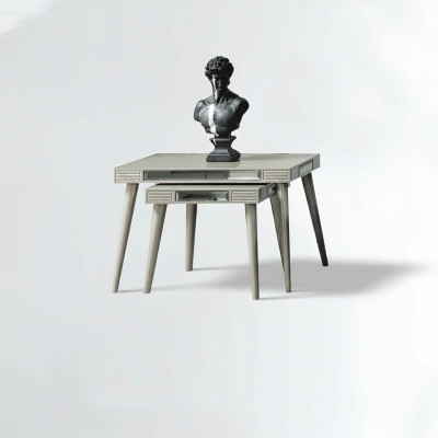 Grupa Stoliki boczne 2-częściowe stoliki kawowe sofa stoliki srebrne do salonu