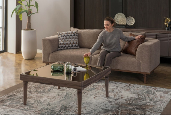 Sofa trzyosobowa 3 miejsce siedzące sofa materiałowa sofa tapicerowana szara nowoczesny materiał nowy