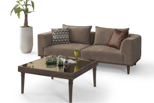 Sofa trzyosobowa 3 miejsce siedzące sofa materiałowa sofa tapicerowana szara nowoczesny materiał nowy