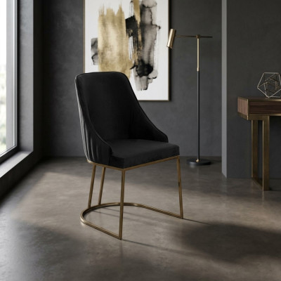 Grupa Krzesła Krzesła Kuchenne Krzesła Do Jadalni Czarny 6-częściowy Modern Material