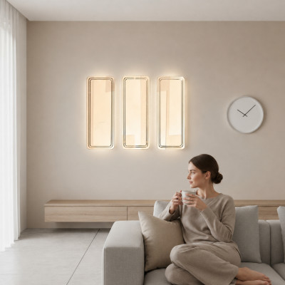 Zestaw Golden Modern Lustro lustro ścienne Toaletka Lustra 3szt