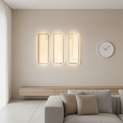 Zestaw Golden Modern Lustro lustro ścienne Toaletka Lustra 3szt