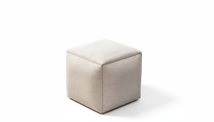 Stołek stołek tapicerowany taboret materiałowy beżowy taboret do makijażu nowoczesny