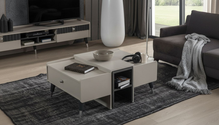 Biały Stolik Kawowy Nowoczesny Stolik Sofa Drewno stolik kawowy Meble do Salonu