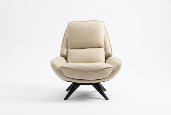 Beżowa skóraFotel Living Room ClubFotel Designe Single Seater Noble Meble