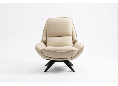 Beżowa skóraFotel Living Room ClubFotel Designe Single Seater Noble Meble