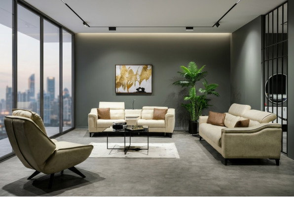 Kompletny designerski komplet wypoczynkowy 3-miejsce do siedzenia dwumiejscowy luksusowy fotel
