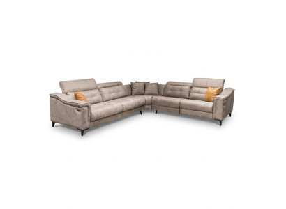 Solidna szara kanapa Narożnikowa salon w kształcie litery L skórzana sofa designerskie kanapy