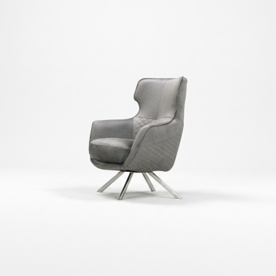 Innowacyjny Szary Fotel Luksusowy ClubFotel Salon LehnFotel