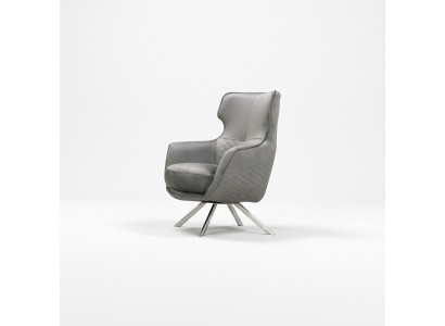 Innowacyjny Szary Fotel Luksusowy ClubFotel Salon LehnFotel