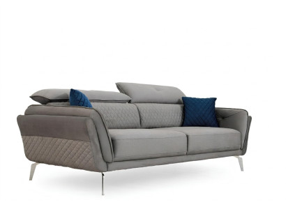Szara Sofa Tkaninowa Luksusowa Tapicerowana Kanapa Nowoczesna Trzyosobowa Sofa Włókienniczy Meble