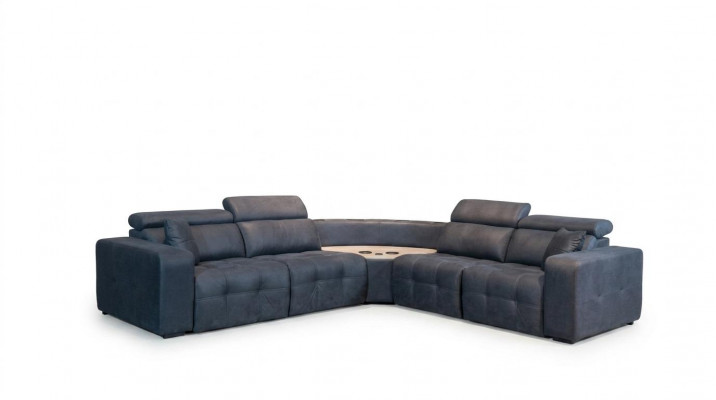 Narożnikowa kanapa skórzana sofa w kształcie litery L duża sofa szara kanapa projekt salonu