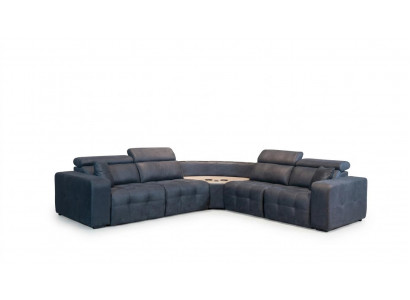 Narożnikowa kanapa skórzana sofa w kształcie litery L duża sofa szara kanapa projekt salonu