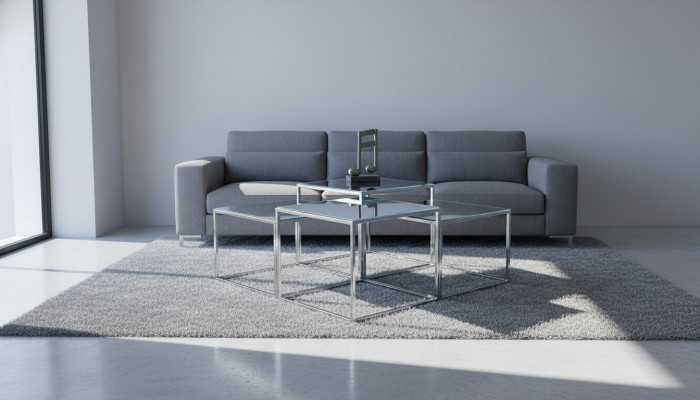 Srebrny stolik kawowy Tabela stolik kawowy Stolik sofa stolik salon