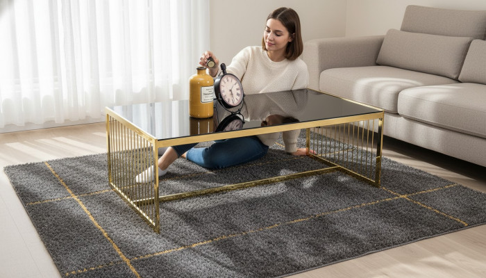 stolik kawowy stolik kawowy do salonu Tabela Stolik sofa stolik złoty