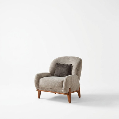 Fotel EarsFotel FabricFotel Grey Podkładka Siedziba Salon Jednomiejscowa