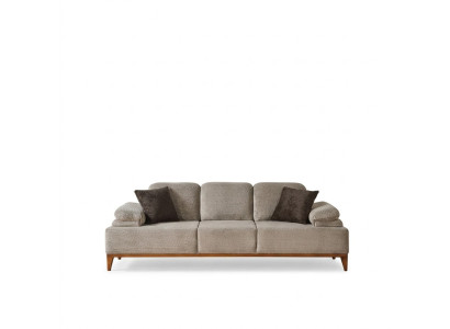 Sofa trzyosobowa 3 miejsce siedzące sofa materiałowa sofa tapicerowana beżowa kanapa nowoczesna