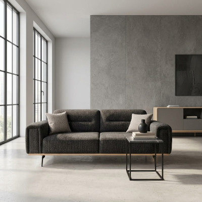 Sofa materiałowa projekt trzyosobowa szara sofa 3 miejsce do siedzenia tapicerowana sofa kanapa