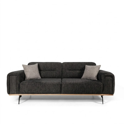 Sofa materiałowa projekt trzyosobowa szara sofa 3 miejsce do siedzenia tapicerowana sofa kanapa
