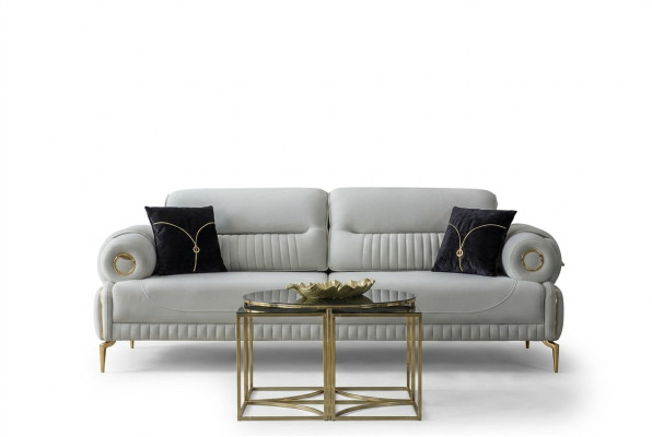 Grupa Sofas Sofa Fotel Trzyosobowa Sofa Tapicerowana Sofa Tkaninowa Niebieska 2-częściowa