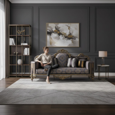 Sofa w stylu klasycznym z projektu Chesterfield do salonu