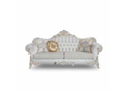 Sofa 3 miejsce do siedzenia Podkładka Włókienniczy Materiał Chesterfield Kanapy Trzyosobowe Nowe
