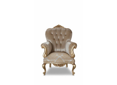 Klasyczna fotografia z beżowym wystrojem i designem Chesterfield w salonie