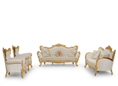 Zestaw sofowy Kanapa 3+3+1+1 Sofa Kanapa Podkładka Meble 4-częściowa. Zestaw dla Twojego domu