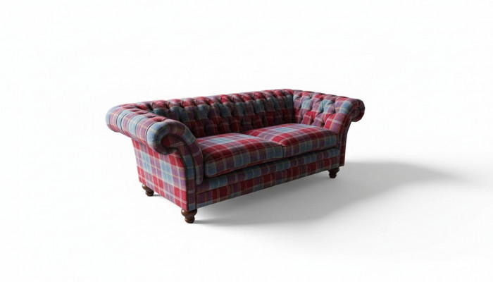 Chesterfield Modern 3 miejsce do siedzenia Designerska Sofa Luksusowa Podkładka Couch Material Włókienniczy Nowość