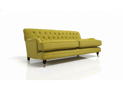 Sofa Chesterfield Podkładka Couch 3 miejsce do siedzenia Żółta Żółta Sofy Kanapy