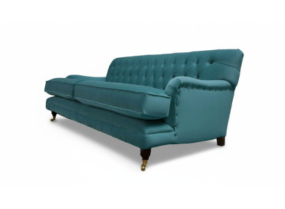 Designerska sofa 3 miejsce do siedzenia Chesterfield Couch Podkładka Siedziba trzyosobowa Włókienniczy