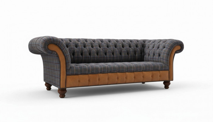 Sofa Luxury Włókienniczy Chesterfield Couch Sofy Podkładka 3 miejsce siedzące Kanapy Nowa