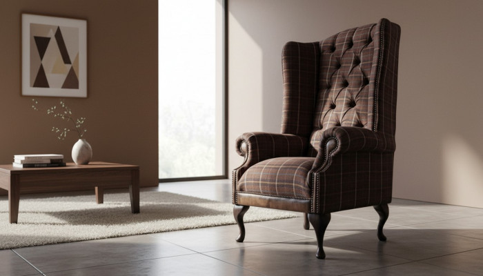 Chesterfield Design Sofa Fotel Couch Podkładka EarsFotel 1 miejsce siedzące Nowość