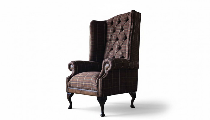 Chesterfield Design Sofa Fotel Couch Podkładka EarsFotel 1 miejsce siedzące Nowość