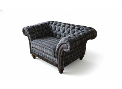 Chesterfield Fotel Couch 1 miejsce do siedzenia Sofa Włókienniczy Materiał Kanapy Podkładka Nowość