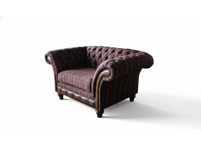 Chesterfield 1 miejsce siedzące Couch Podkładka Siedziba Włókienniczy Materiał Couches Luxury Sofa