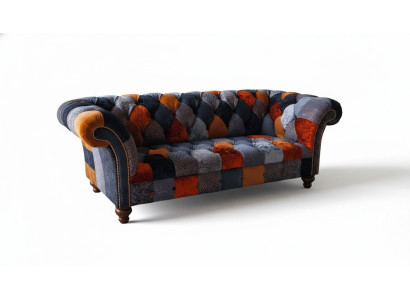 Chesterfield 3 miejsce siedzące Sofa Kanapa Włókienniczy Aksamit Luxury Podkładka Siedziba Big Aksamit