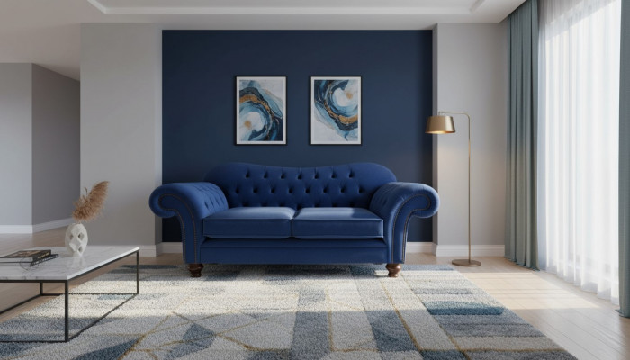 Sofy Chesterfield Design Sofa 2 miejsce do siedzenia Couch Luxury Classic Włókienniczy