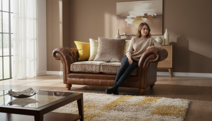 Sofa 2 miejsce do siedzenia Klasyczne kanapy Chesterfield Podkładka dwumiejscowa Siedziba