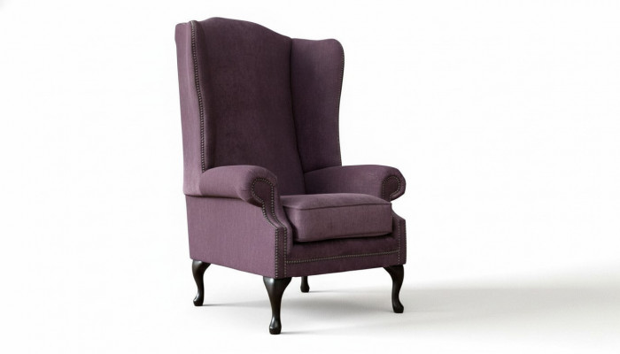 Fotel Chesterfield Włókienniczy Lounge Club Podkładka Lila Luxury EarsFotel
