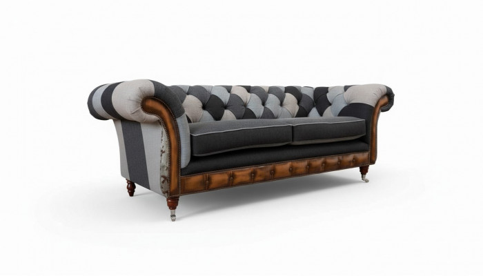 Design Podkładka Sofa 3 miejsce do siedzenia Couch Luxury Classic Włókienniczy Chesterfield