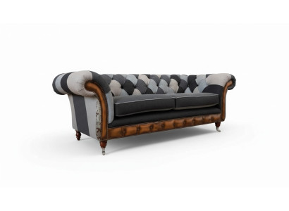 Design Podkładka Sofa 3 miejsce do siedzenia Couch Luxury Classic Włókienniczy Chesterfield