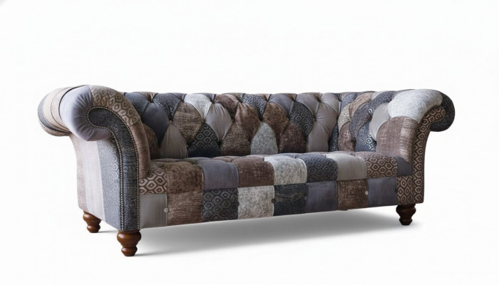 Poduszka na siedzisko sofy trzyosobowej Chesterfield Material Couch Modern Meble Nowość