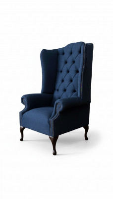 Chesterfield EarsFotel Relaks Fotel Krzesło Podkładka Materiał Włókienniczy 1 Siedziba