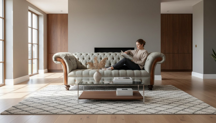 Sofa Chesterfield Podkładka Design Luxury Couch Classic Sofa 3 miejsce do siedzenia