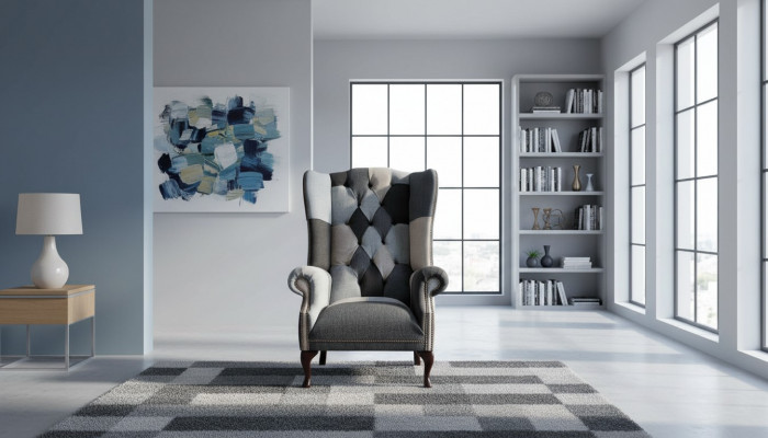 EarsFotel Chesterfield Sofa Couch Podkładka 1 miejsce siedzące Fotel Sofas Włókienniczy